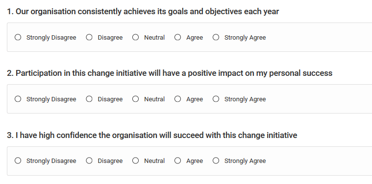 Change Success First 3 Questions